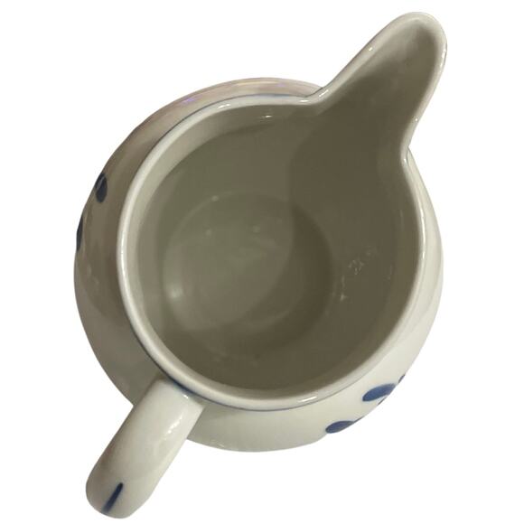 blue white pottery pitcher Viana do Castelo Portugal hand painted - Picture 3 of 4